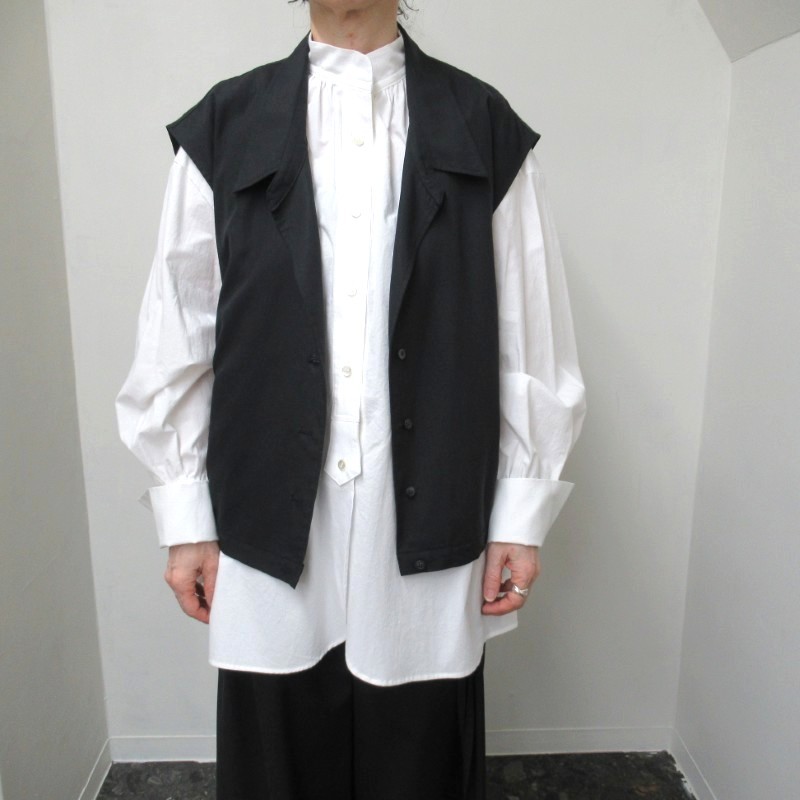 LIYOCA スラブポプリンベスト /BK19 【日本製】